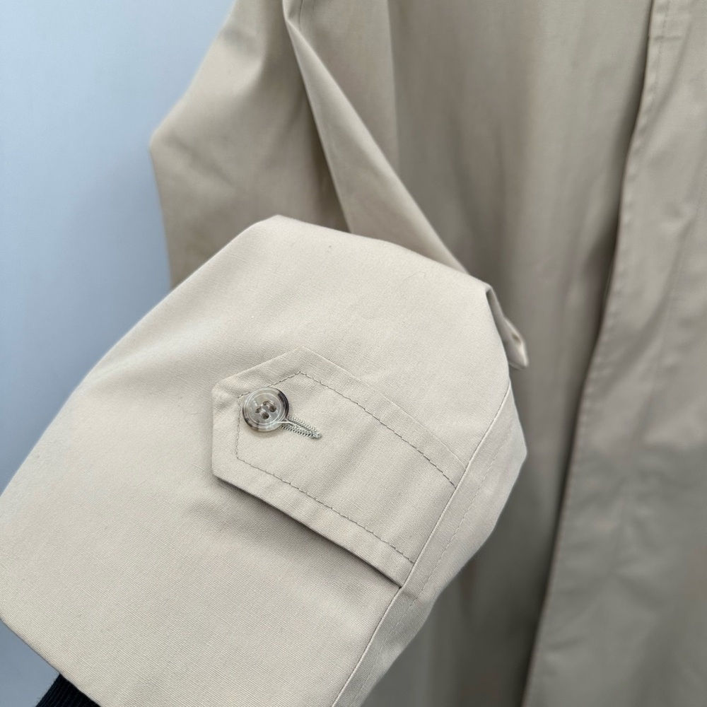 LONDON FOG 42 Men Vintage tan rainproof 60s gorpcore unisex classic trench coat - Picture 11 of 16